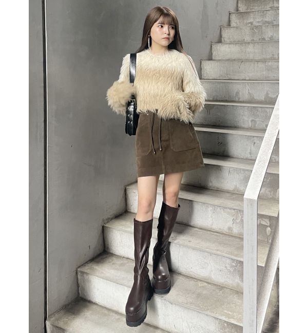 MURUA「フェイクヌバックミニスカート」|スカート|