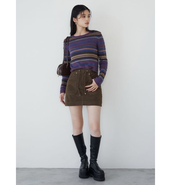 MURUA「フェイクヌバックミニスカート」|スカート|