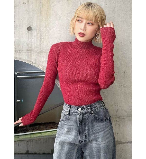 MURUA「バイカラーラメニット」|ニット・セーター|