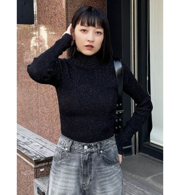 MURUA「バイカラーラメニット」|ニット・セーター|