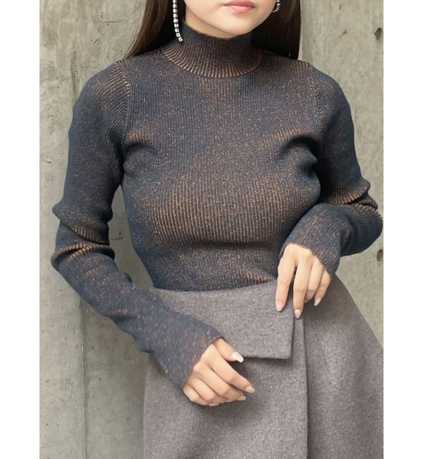 MURUA「バイカラーラメニット」|ニット・セーター|ブルー