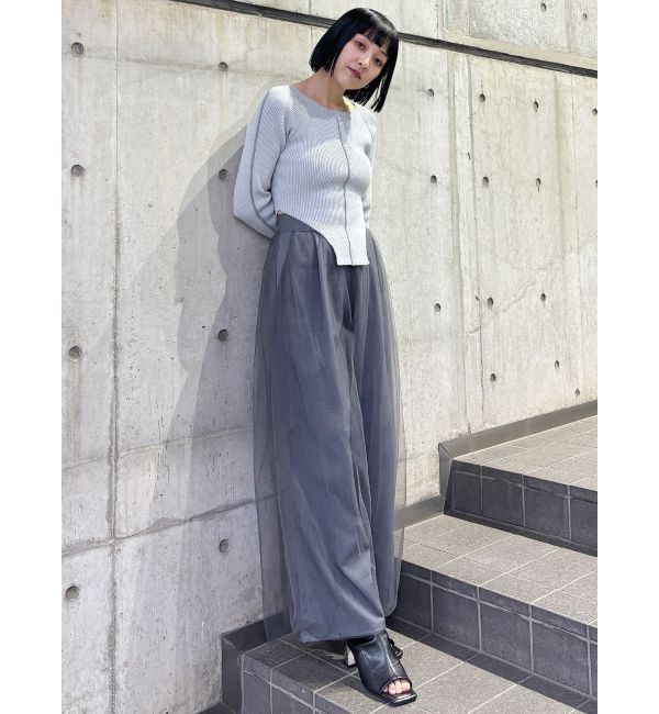 MURUA「チュールレイヤードワイドパンツ」|その他|