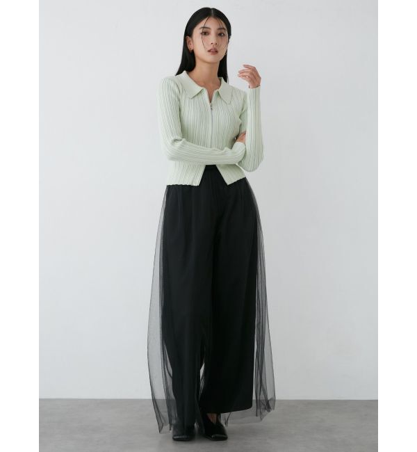 MURUA「チュールレイヤードワイドパンツ」|その他|