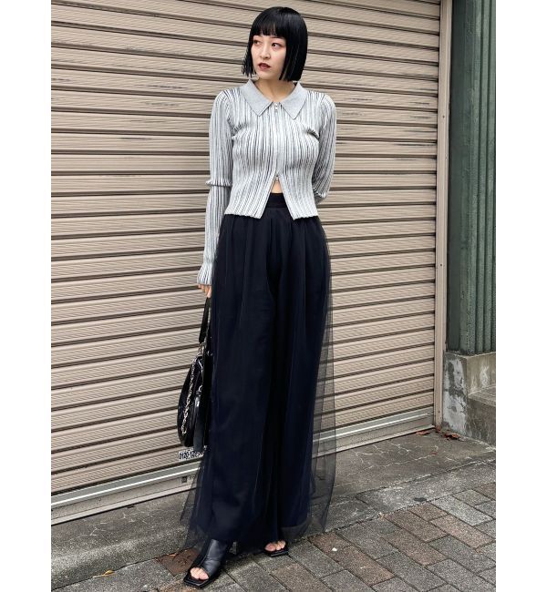 MURUA「チュールレイヤードワイドパンツ」|その他|