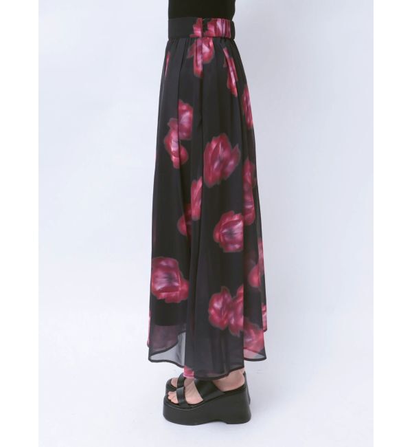 MURUA「ニュアンスフラワープリントスカート」|スカート|