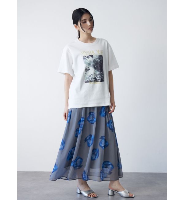 MURUA「ニュアンスフラワープリントスカート」|スカート|