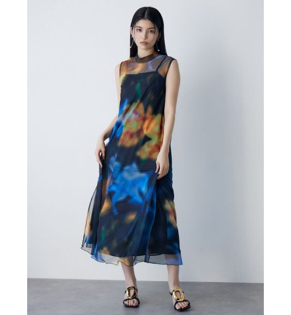 MURUA「シェイドフラワーレイヤードワンピース」|ワンピース|