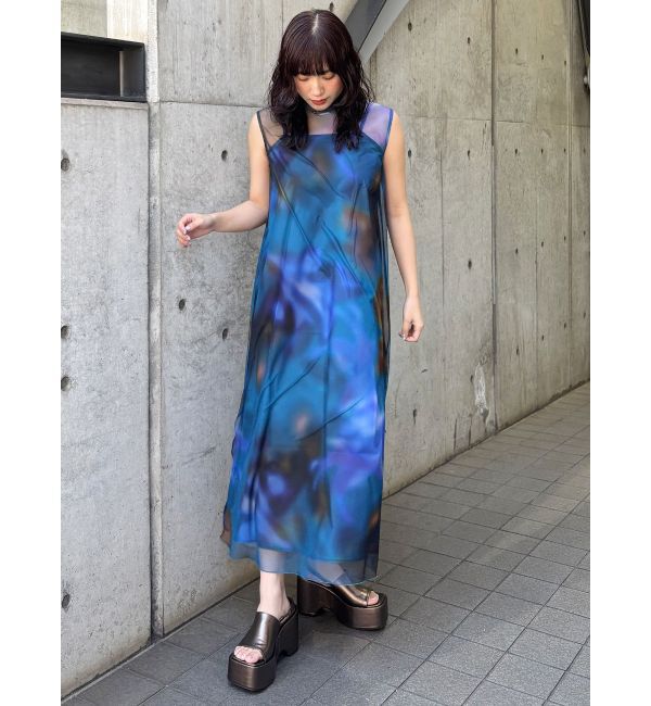 MURUA「シェイドフラワーレイヤードワンピース」|ワンピース|