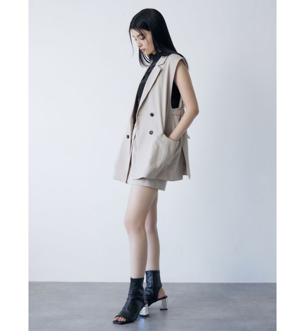 MURUA「バックベルトテーラードジレ【セットアップ着用可】」|ベスト・ジレ|