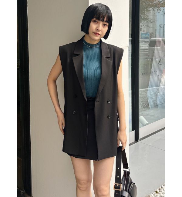 MURUA「バックベルトテーラードジレ【セットアップ着用可】」|ベスト・ジレ|