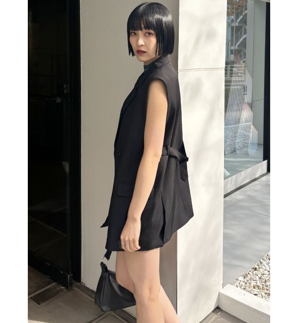 MURUA「バックベルトテーラードジレ【セットアップ着用可】」|ベスト・ジレ|