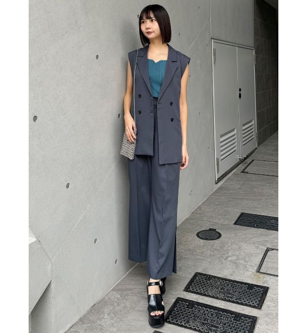 MURUA「バックベルトテーラードジレ【セットアップ着用可】」|ベスト・ジレ|