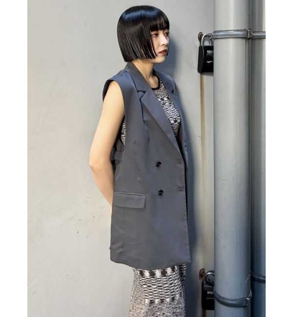 MURUA「バックベルトテーラードジレ【セットアップ着用可】」|ベスト・ジレ|