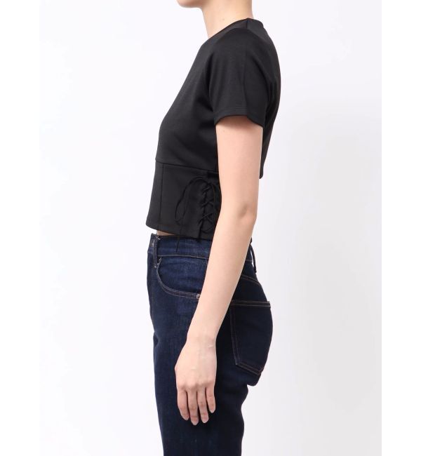 MURUA「サイドレースアップエンボスTシャツ」|Tシャツ・カットソー|