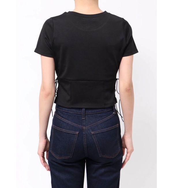 MURUA「サイドレースアップエンボスTシャツ」|Tシャツ・カットソー|