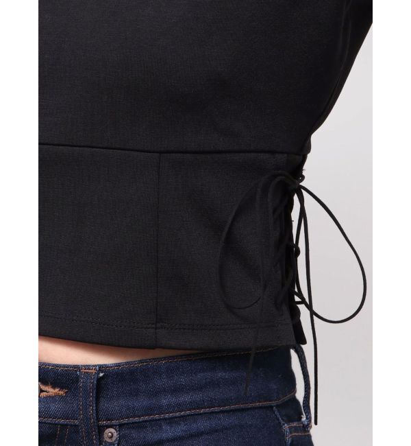 MURUA「サイドレースアップエンボスTシャツ」|Tシャツ・カットソー|