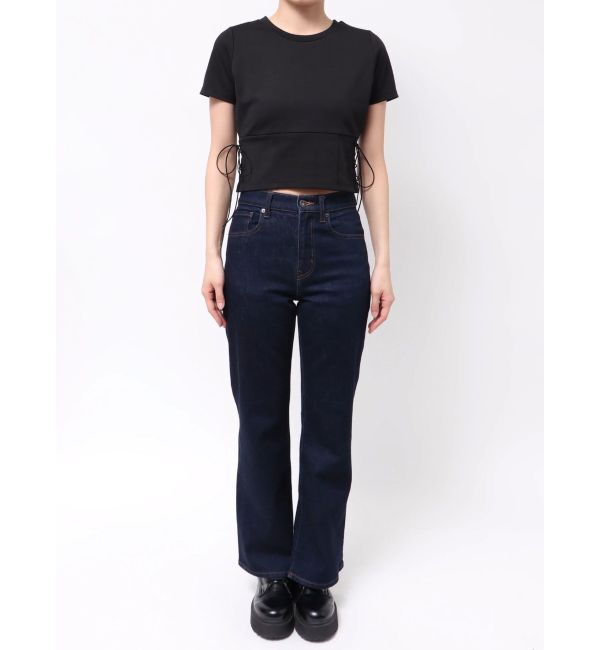 MURUA「サイドレースアップエンボスTシャツ」|Tシャツ・カットソー|