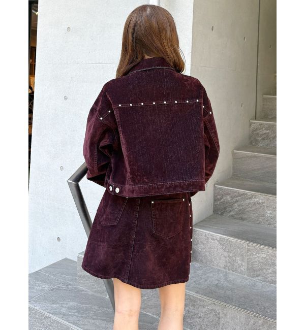 MURUA「フロッキーデニムミニスカート【セット販売対象】」|スカート|