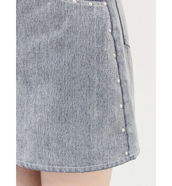 MURUA「フロッキーデニムミニスカート【セット販売対象】」|スカート|