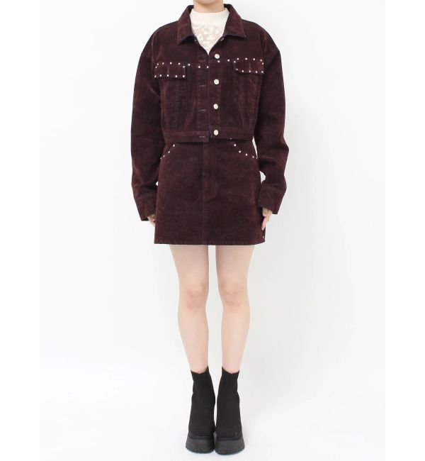 MURUA「フロッキーデニムミニスカート【セット販売対象】」|スカート|