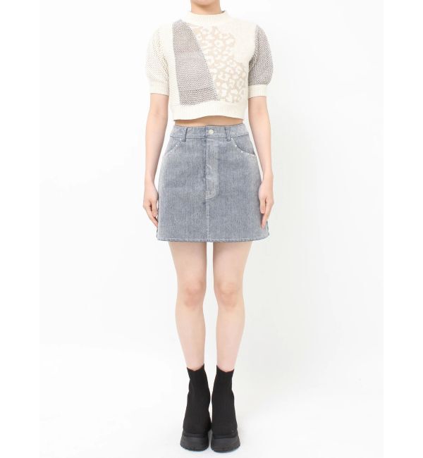 MURUA「フロッキーデニムミニスカート【セット販売対象】」|スカート|