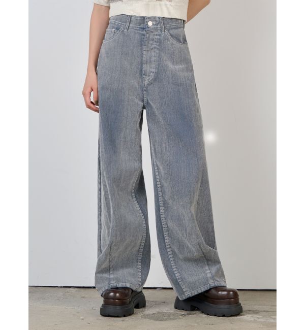 MURUA「フロッキーバレルレッグデニム【セット販売対象】」|デニム|グレー