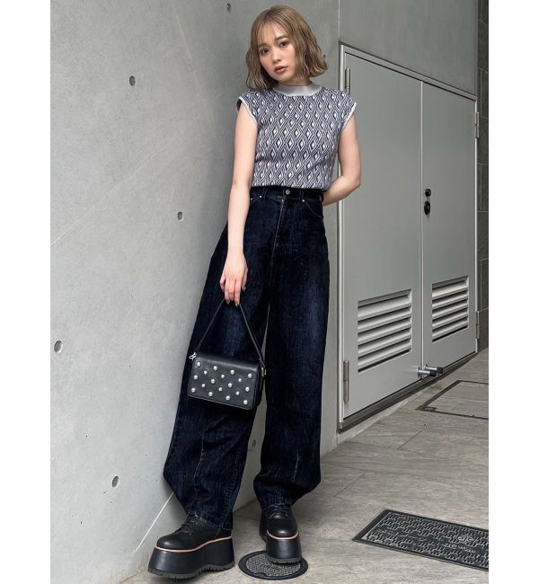 MURUA「フロッキーバレルレッグデニム【セット販売対象】」|デニム|