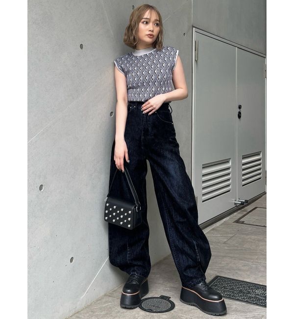 MURUA「フロッキーバレルレッグデニム【セット販売対象】」|デニム|