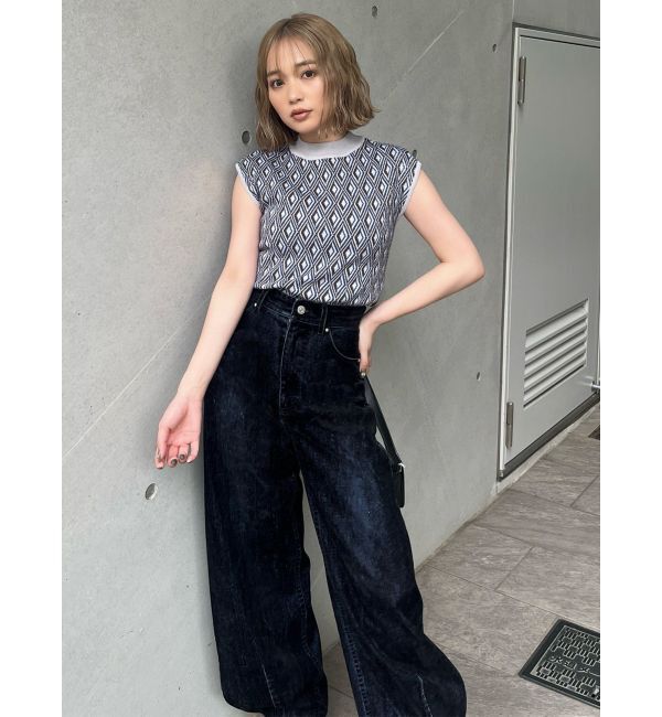 MURUA「フロッキーバレルレッグデニム【セット販売対象】」|デニム|