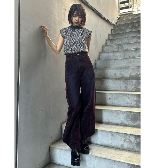 MURUA「フロッキーバレルレッグデニム【セット販売対象】」|デニム|