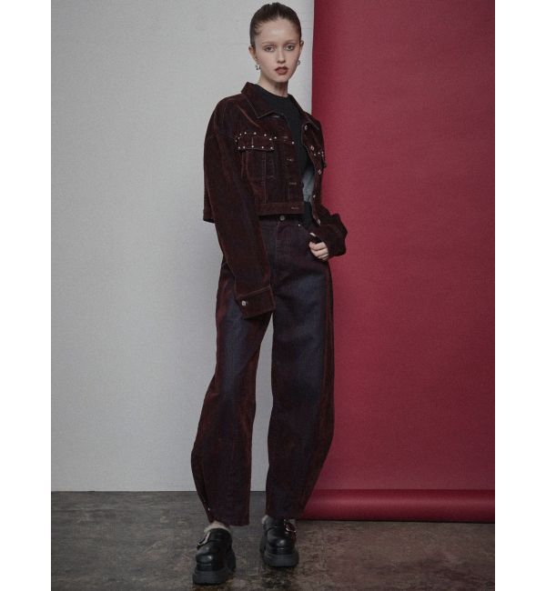 MURUA「フロッキーバレルレッグデニム【セット販売対象】」|デニム|