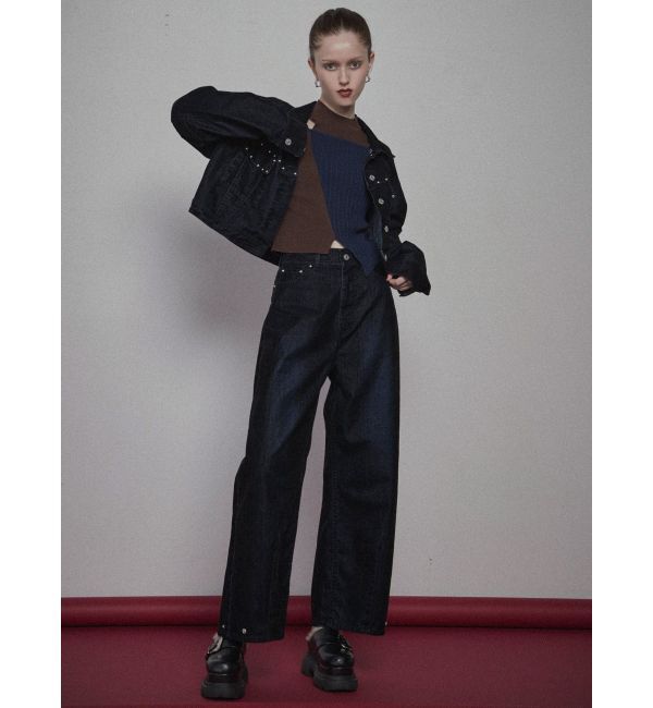 MURUA「フロッキーバレルレッグデニム【セット販売対象】」|デニム|