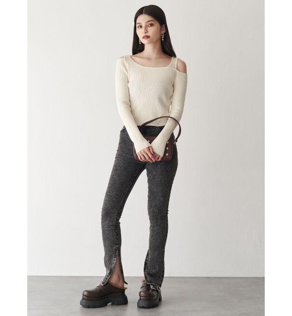 MURUA「ジップヘムスキニーデニム【セットアップ着用可】」|デニム|