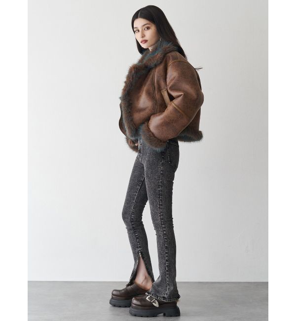 MURUA「ジップヘムスキニーデニム【セットアップ着用可】」|デニム|