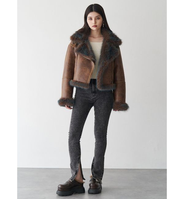 MURUA「ジップヘムスキニーデニム【セットアップ着用可】」|デニム|