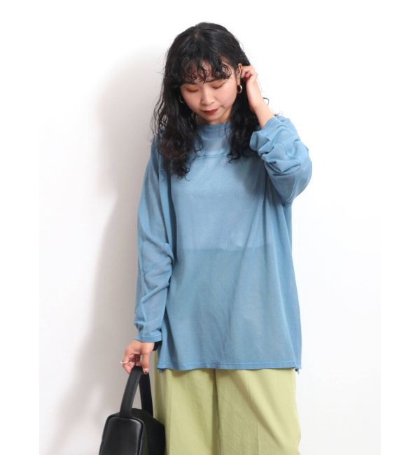 Ungrid「シアールーズスリットニット」|ニット・セーター|ブルー