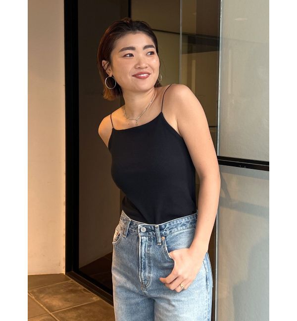 Ungrid「パット付きスクエアキャミソール」|Tシャツ・カットソー|ブラック