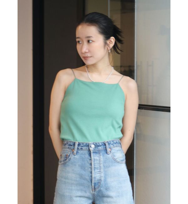 Ungrid「パット付きスクエアキャミソール」|Tシャツ・カットソー|グリーン