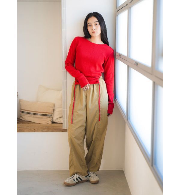 Ungrid「ナイロン混ボリュームラフパンツ」|その他|