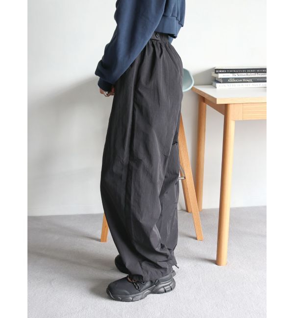 Ungrid「ナイロン混ボリュームラフパンツ」|その他|