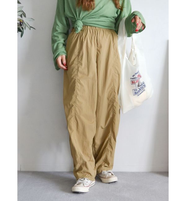 Ungrid「ナイロン混ボリュームラフパンツ」|その他|