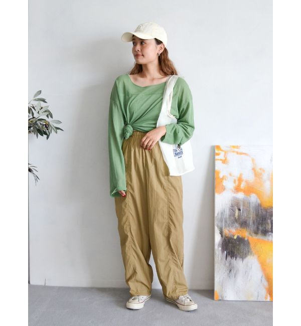 Ungrid「ナイロン混ボリュームラフパンツ」|その他|