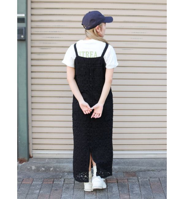 Ungrid「透かし編みレースキャミワンピース」|ワンピース|