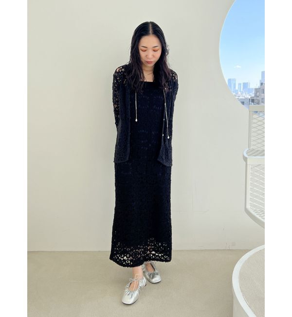 Ungrid「透かし編みレースキャミワンピース」|ワンピース|