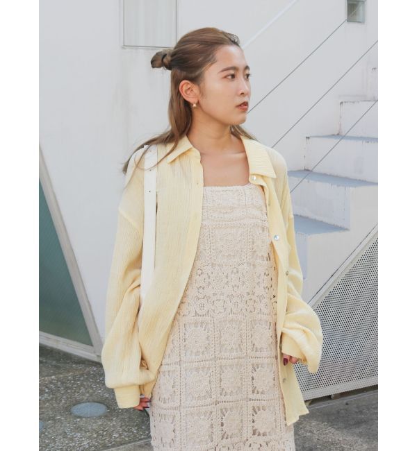 Ungrid「透かし編みレースキャミワンピース」|ワンピース|