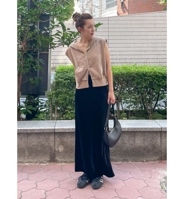 Ungrid「フィットベロアスカート」|スカート|