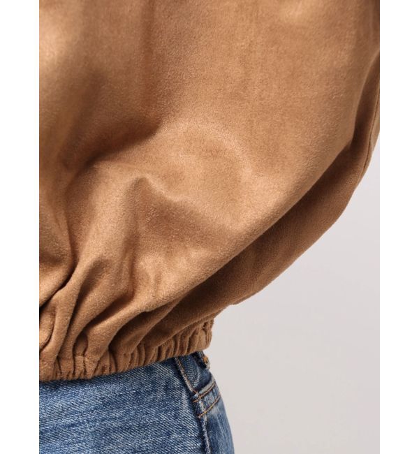 Ungrid「フェイクスウェードハーフスリーブバルーンブラウス」|シャツ・ブラウス|