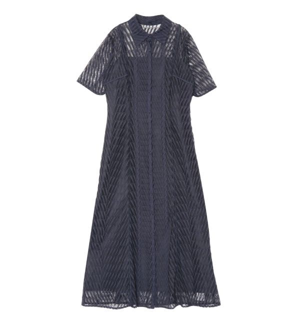 LAGUNAMOON「LADYシャツカラーレースワンピース」|ドレス|