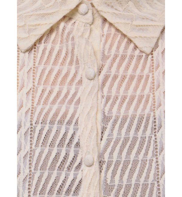 LAGUNAMOON「LADYシャツカラーレースワンピース」|ドレス|