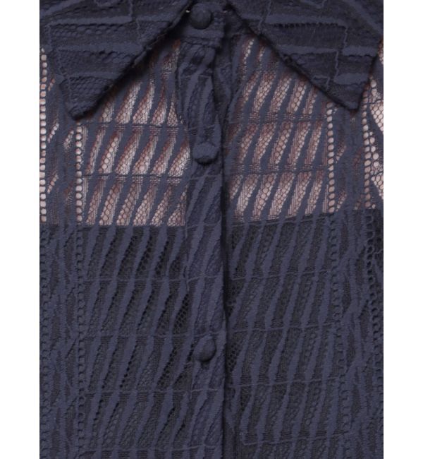 LAGUNAMOON「LADYシャツカラーレースワンピース」|ドレス|